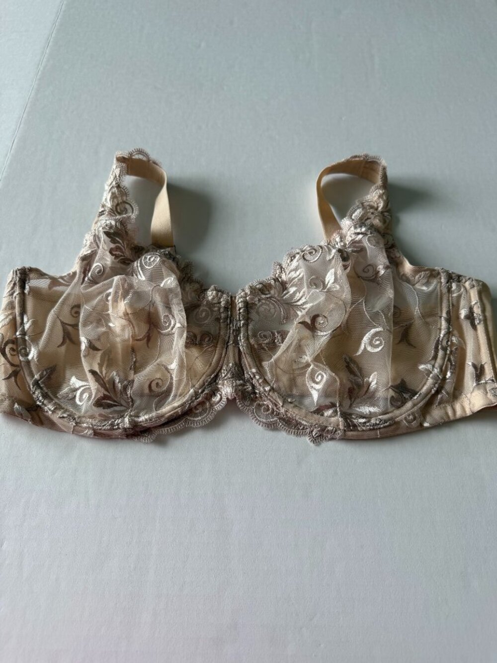 Soma lace underwire full coverage t-shirt bra, beige, 40DD